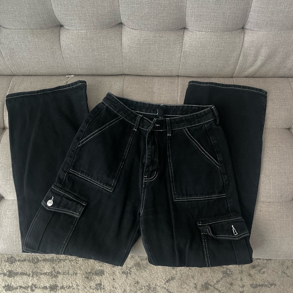 Black Cargo Pants - Picture 2 of 4